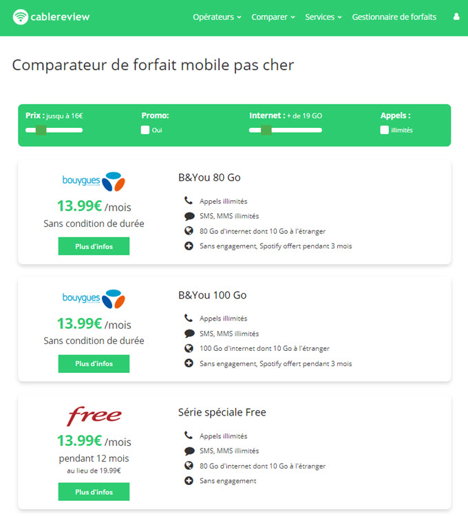 Comaprateur Cable Review